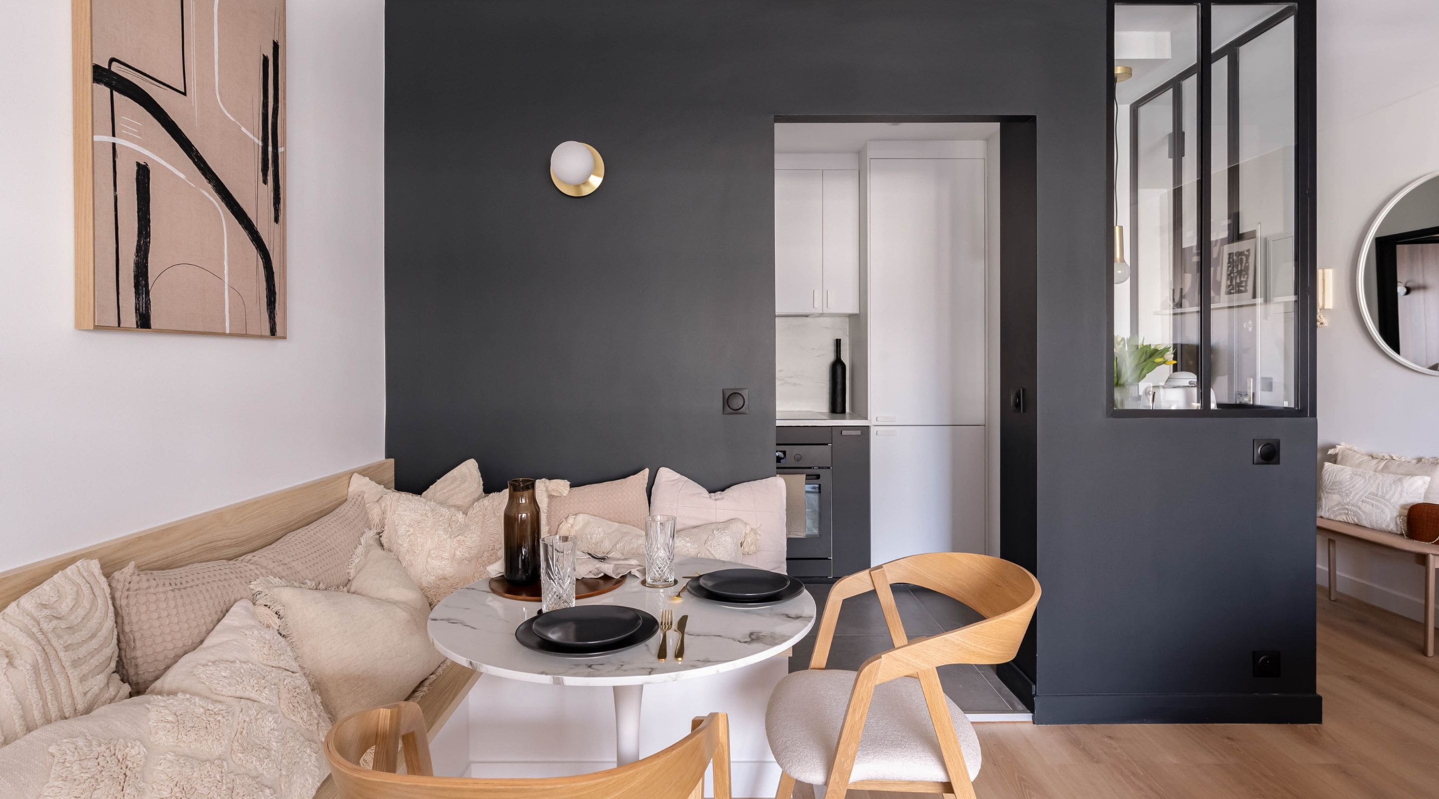 Métamorphose appartement à Boulogne dans le style Hotêl Chic